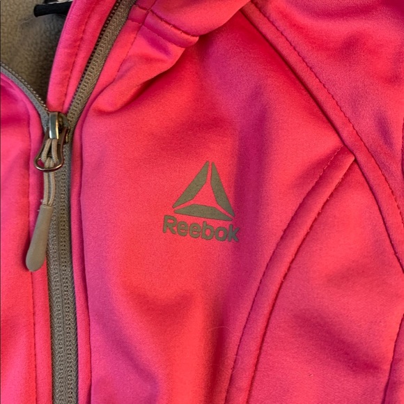 Reebok Pink/Gray Hooded Jacket Winter Wear - Picture 2 of 8